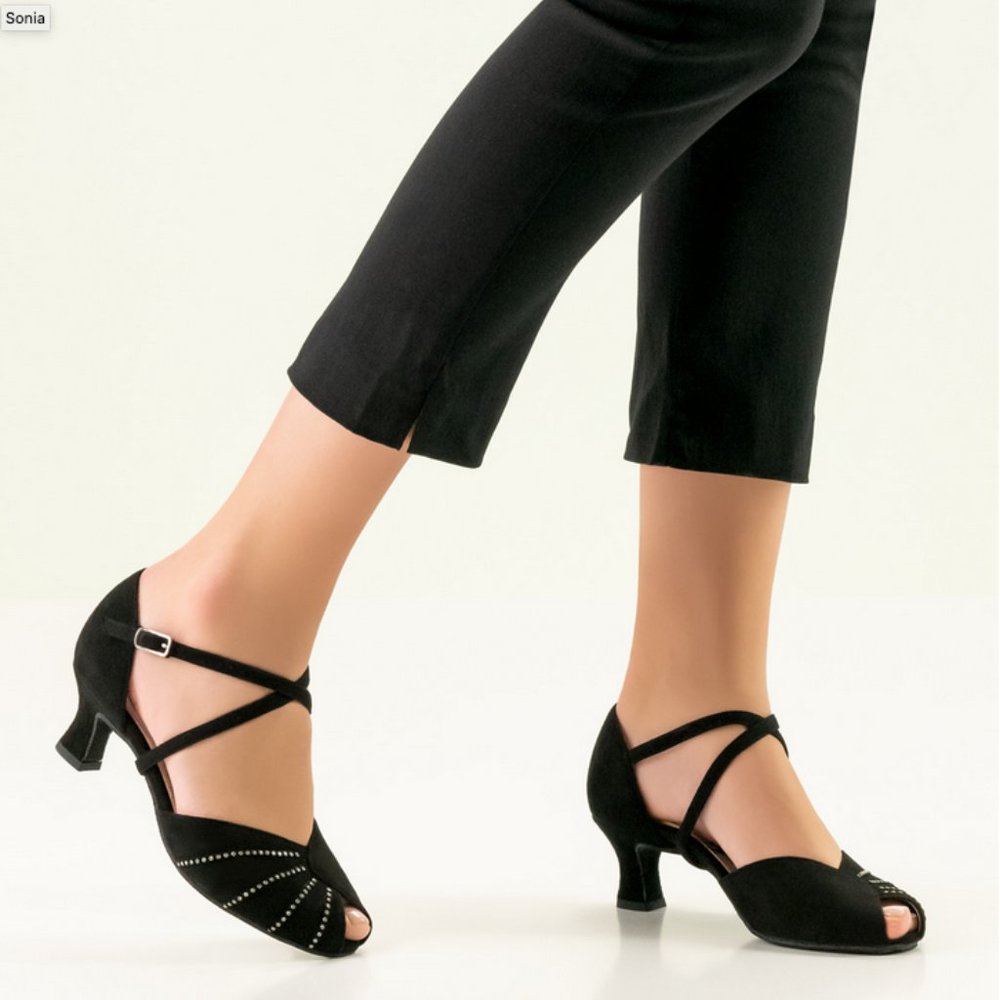 Werner Kern black suede dance shoes size 9